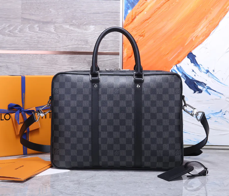 M41478 Black Damier Graphite Porte Documents Voyage