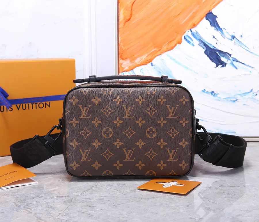 Original Monogram Assar Canvas S Lo Briefcase with Magnetic Lock