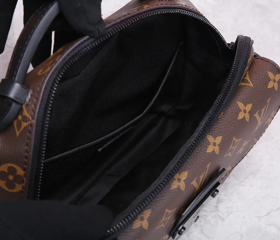 Original Monogram Assar Canvas S Lo Briefcase with Magnetic Lock