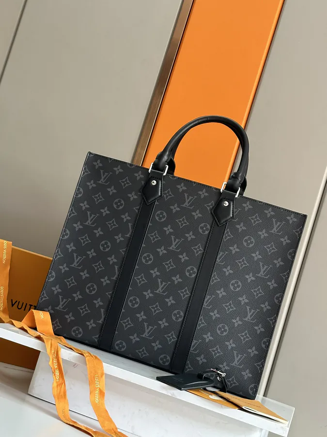 Sac Plat 24H Handbag with Monogram Eclipse Canvas