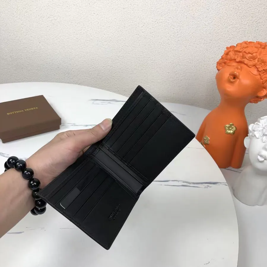 Bv Wallet in Grained Calfskin Minimalist Design