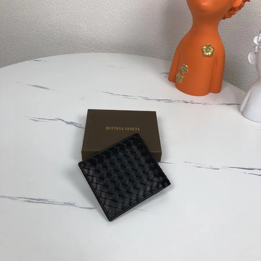 P180 Bv Butterfly Wallet Compact, Handmade, Black