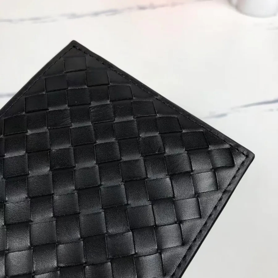 P180 Bv Butterfly Wallet Compact, Handmade, Black