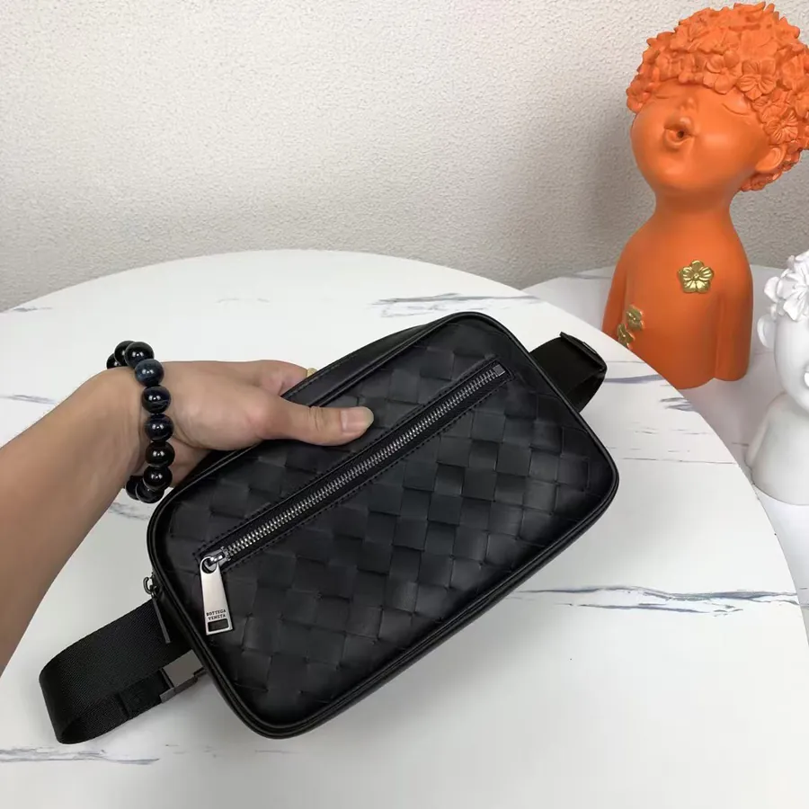 P350 BV New Intrecciato Leather Mini Waist Bag