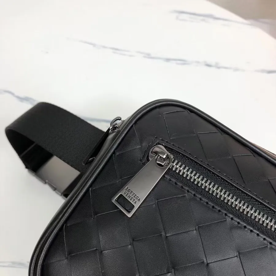 P350 BV New Intrecciato Leather Mini Waist Bag