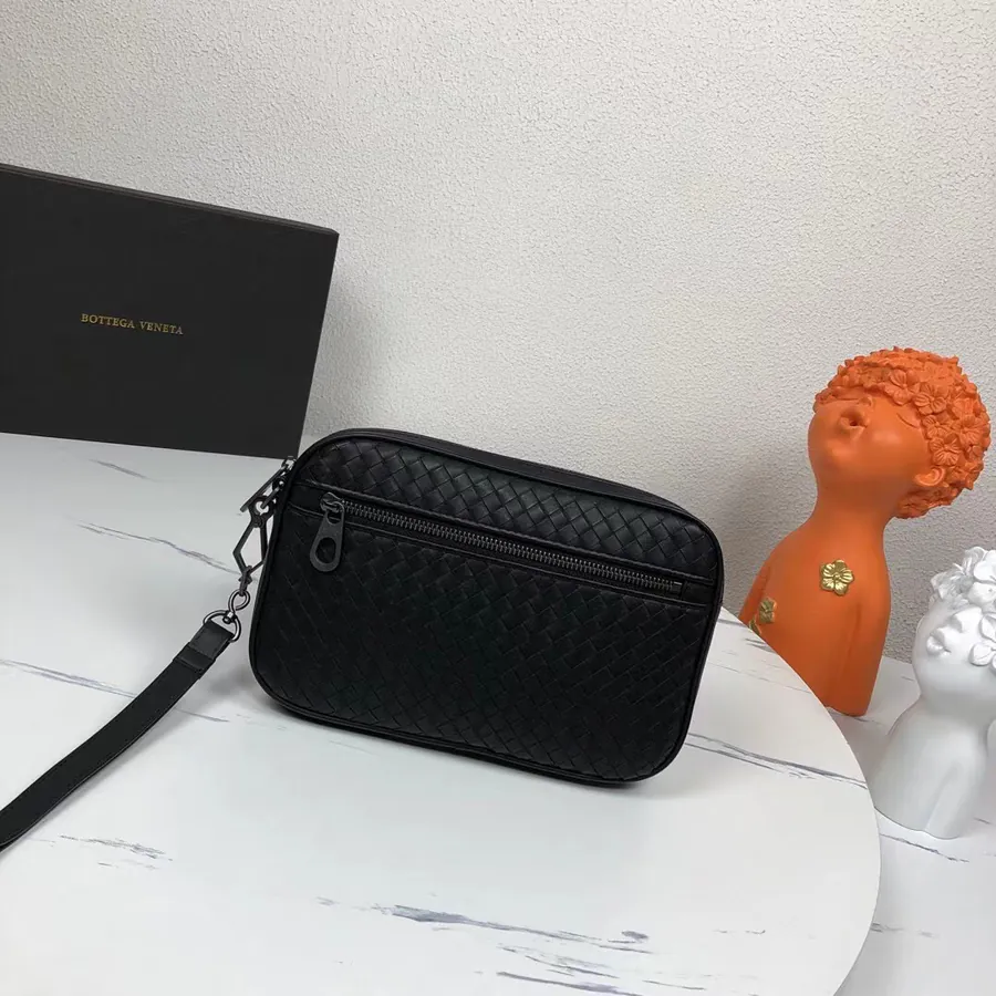BV Bottega Short Handle Bag Black, Premium Leather
