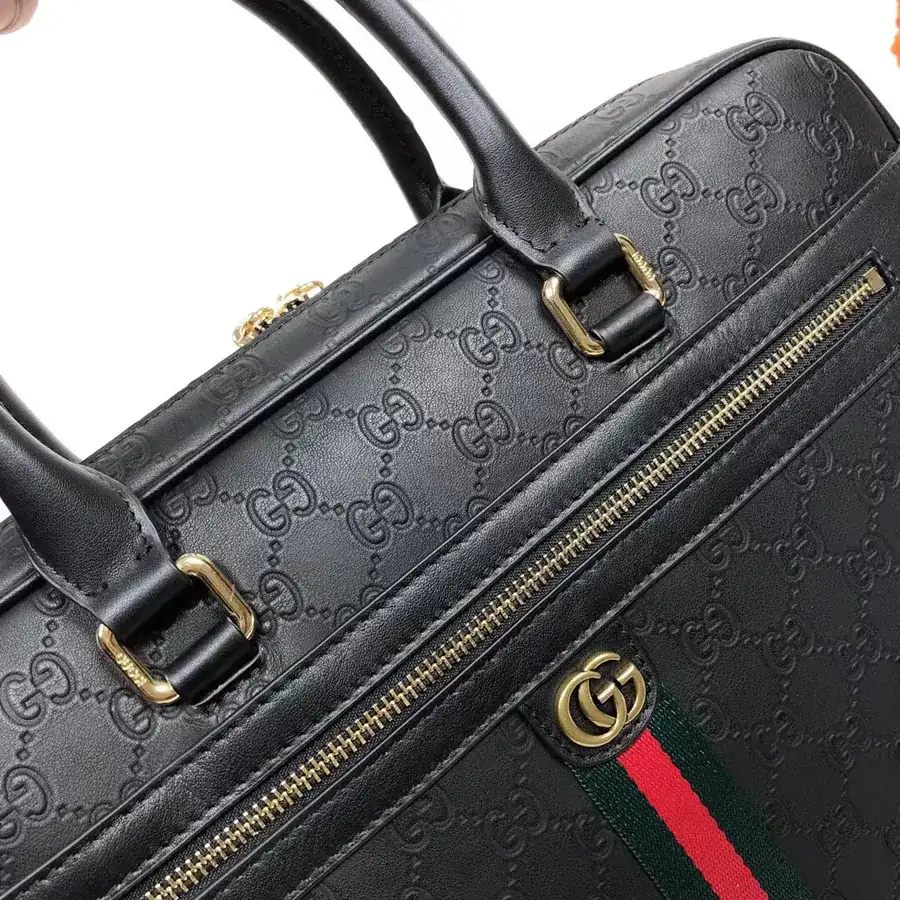 P520 G Family Double G Briefcase, Premium Leather, Stylish Business Bag