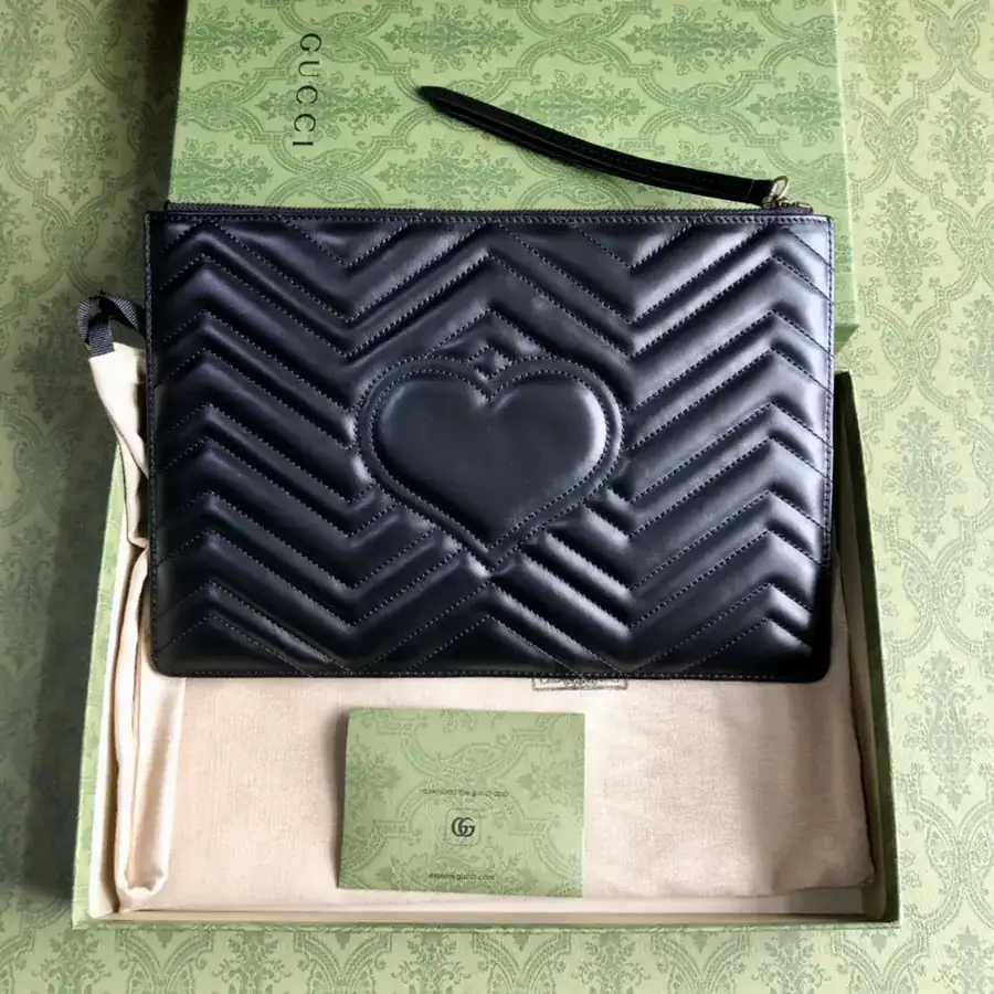 G Brand New Handbag with Embroidered Heart Mark