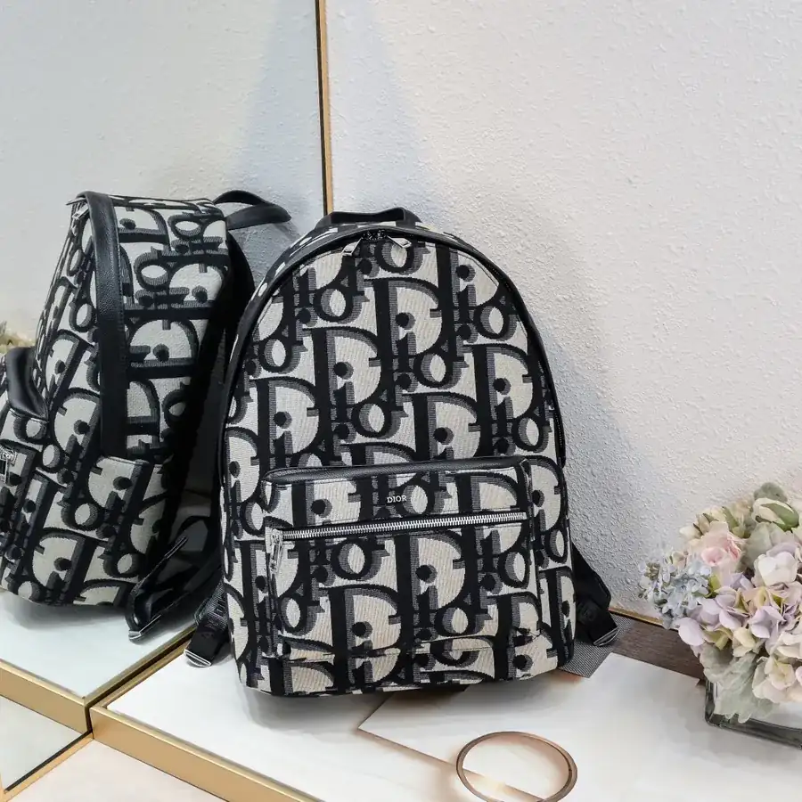 Dior Rider Backpack Classic College Style with Smooth Leather Details
