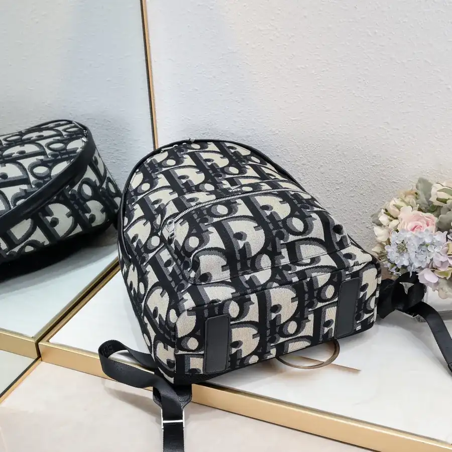 Dior Rider Backpack Classic College Style with Smooth Leather Details