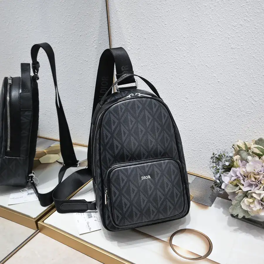 Rider Inspired Oblique Print Crossbody Bag