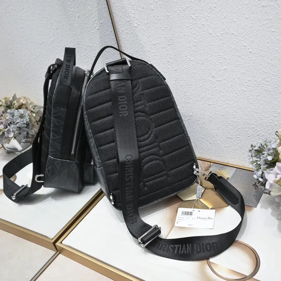 Rider Inspired Oblique Print Crossbody Bag