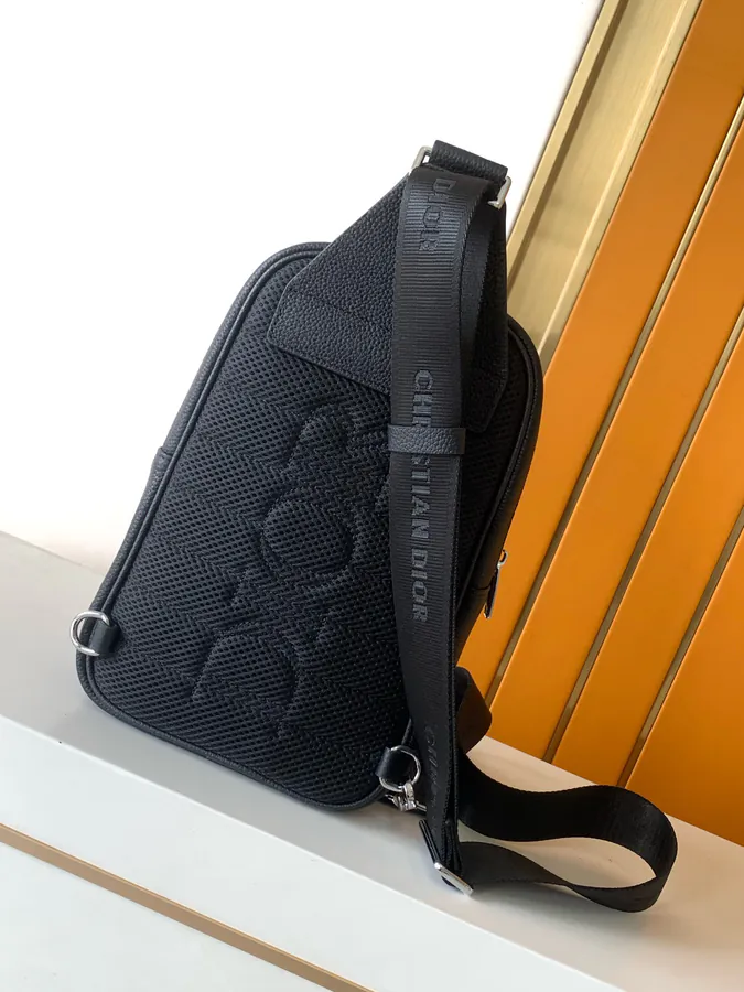 Blue D Bucket Bag Premium Leather Crossbody