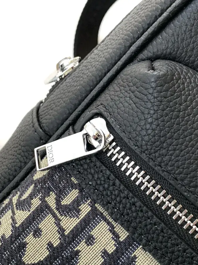 Blue D Bucket Bag Premium Leather Crossbody