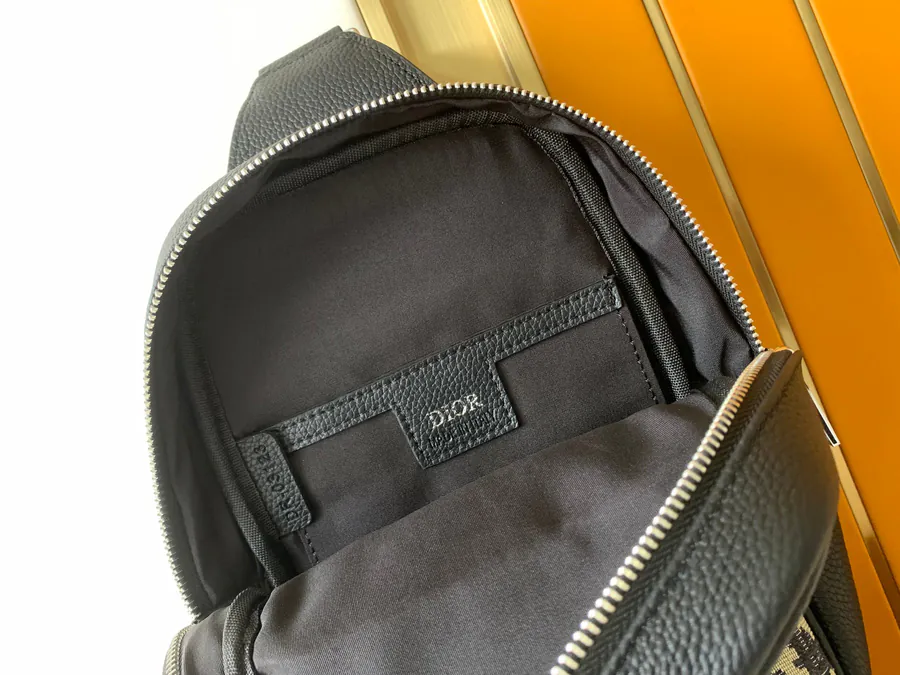 Blue D Bucket Bag Premium Leather Crossbody