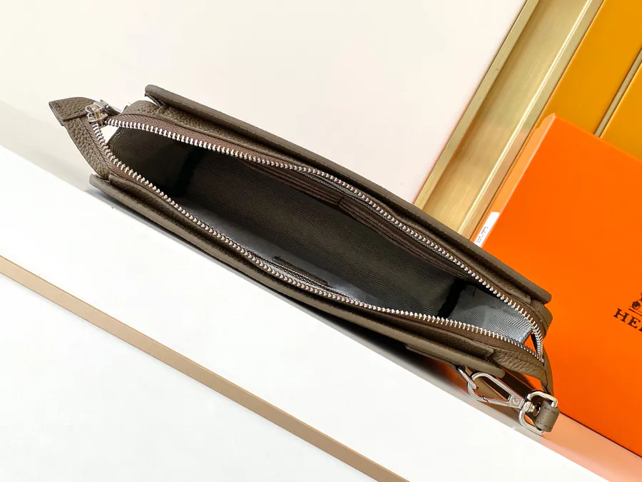 Ema Bucket Bag in Khaki Premium Genuine Leather
