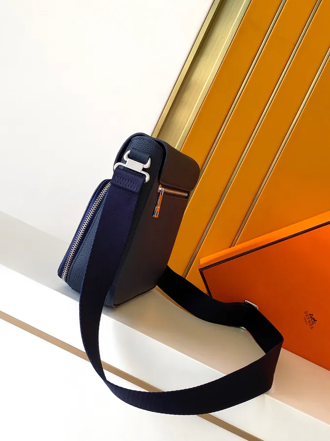 Blue Premium Original Emma Italian Top Grain Calfskin Bag