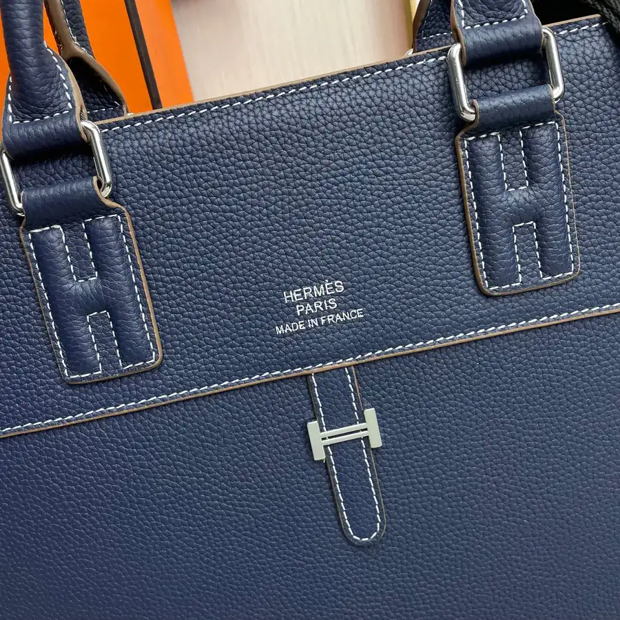 Original Blue Emma Italian Top Grain Calfskin Bag