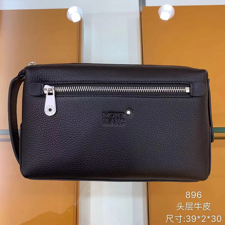 Original 2019 Montblanc Replica: Soft Leather with Interior Grid and Multiple Compartments