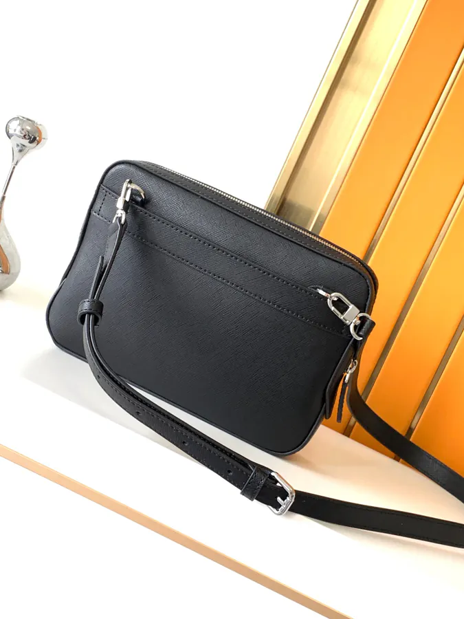 Montblanc Classic Craft Series Bucket Bag in Black Grained Calfskin