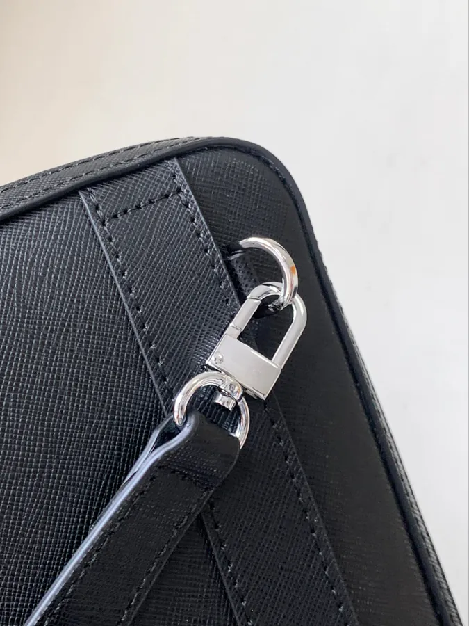 Montblanc Classic Craft Series Bucket Bag in Black Grained Calfskin