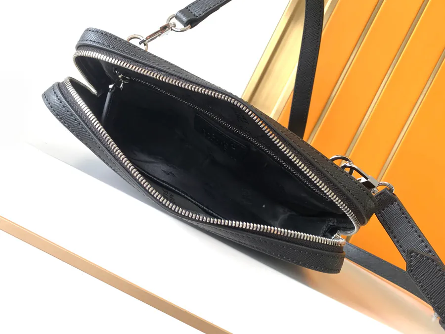 Montblanc Classic Craft Series Bucket Bag in Black Grained Calfskin