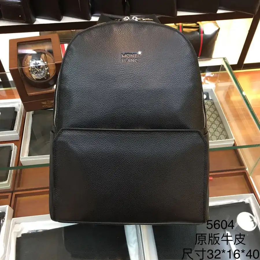 2019 Montblanc Italy Grained Calfskin Backpack