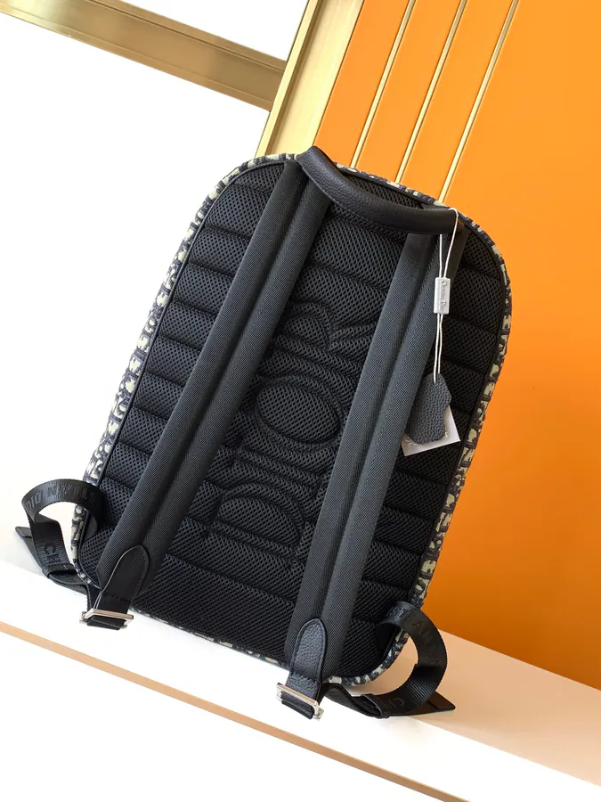 Premium Blue D Double Shoulder Bag with Logo Hardware