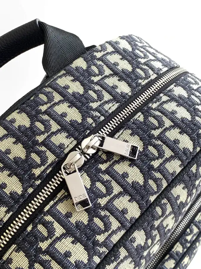 Premium Blue D Double Shoulder Bag with Logo Hardware
