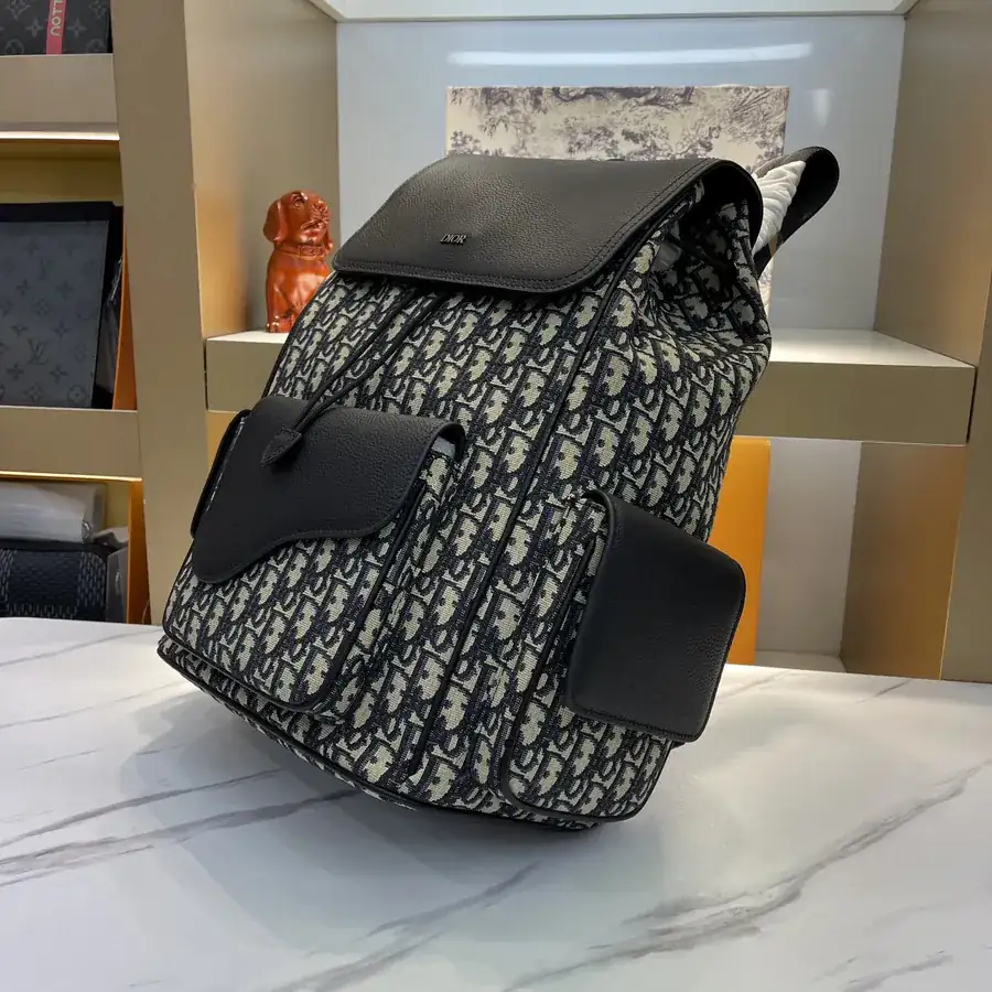 Chanel Blue D Backpack with Logo Hardware