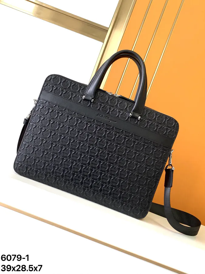 New 6079 1 Executive Briefcase Premium Leather, Fashionable and Elegant