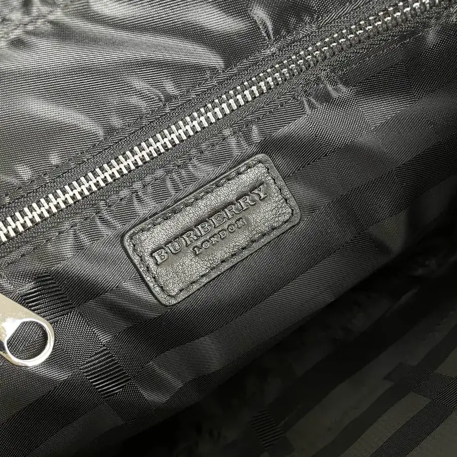 BURBERRY Navy Blue Bucket Bag