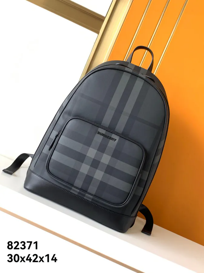 BURBERR Double Shoulder Bag Premium Grained Calfskin