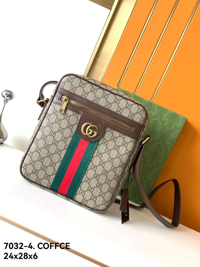 G Brand Classic Coffee Color Crossbody Bag