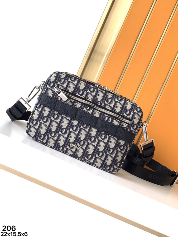 Blue D 206 Crossbody Bag Premium Leather Crossbody
