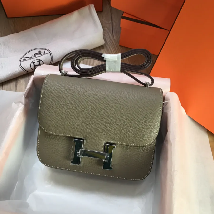 Constance 19cm Bucket Bag with Gold and Silver Buckles
