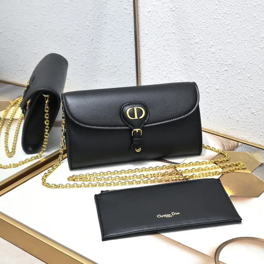 Dior Bobby East West Chain Handbag Blue Oblique Print, Elegant and Stylish