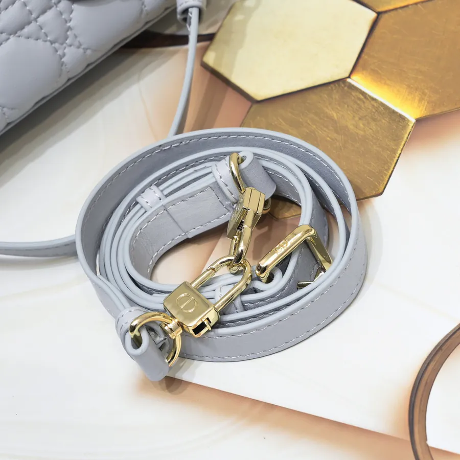 D joy Small Bucket Bag with Magnetic Closure, Grained Calfskin