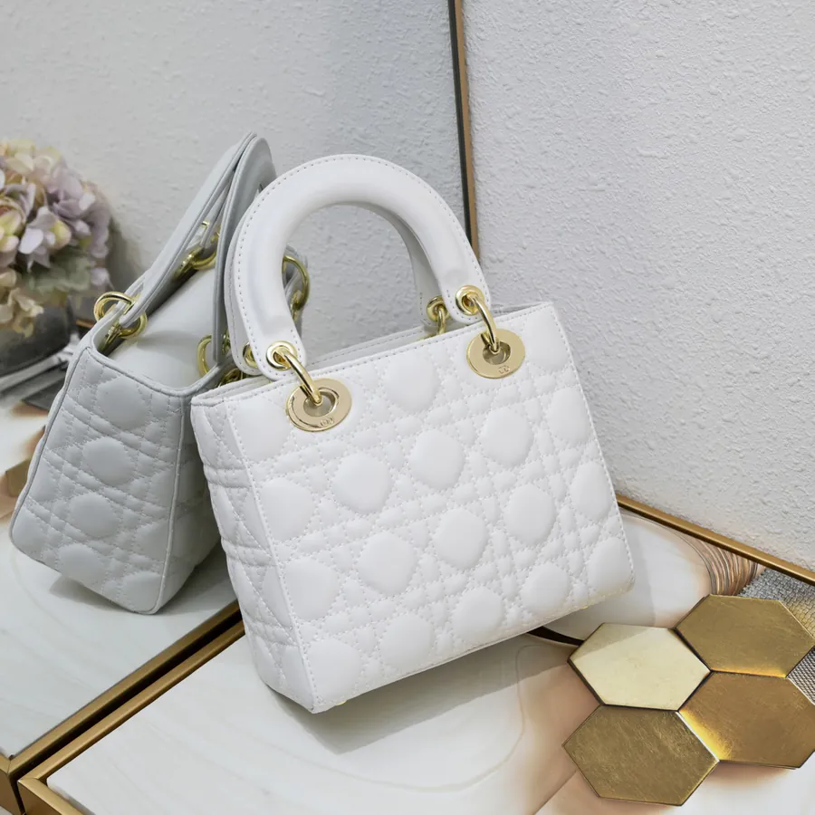 My Lady Letter Series Bucket Bag with Gold Zip