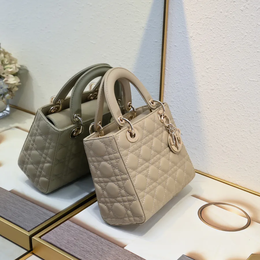 My Lady Bucket Bag in Apricot Calfskin
