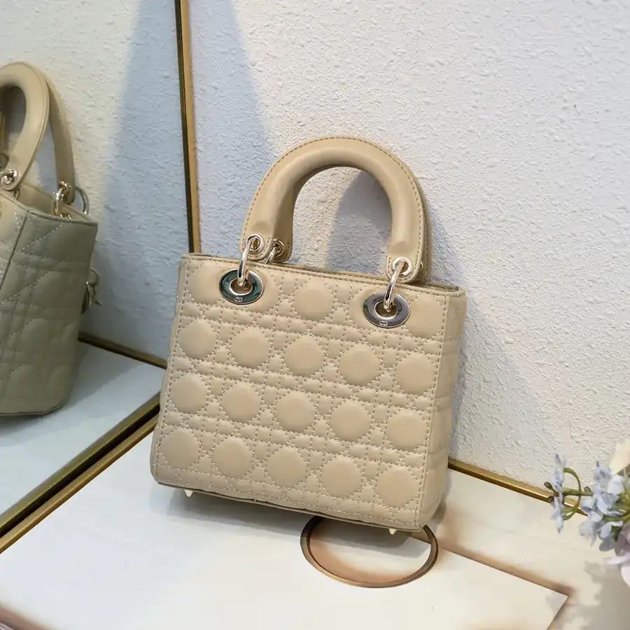 My Lady Bucket Bag in Apricot Calfskin