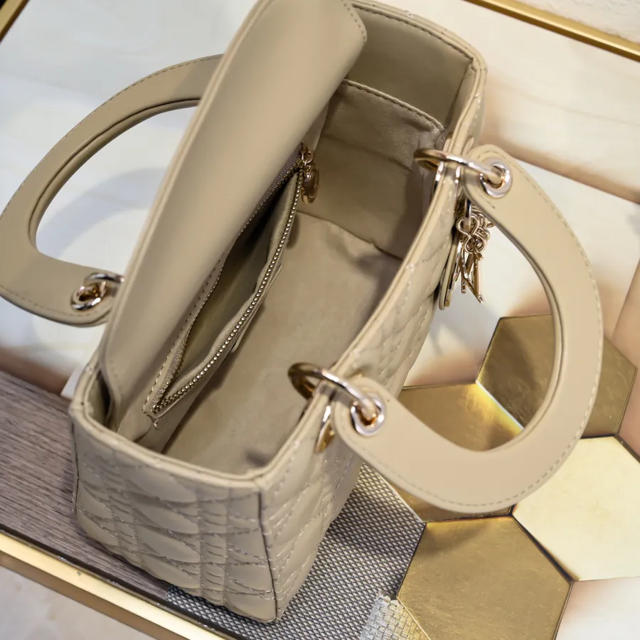 My Lady Bucket Bag in Apricot Calfskin