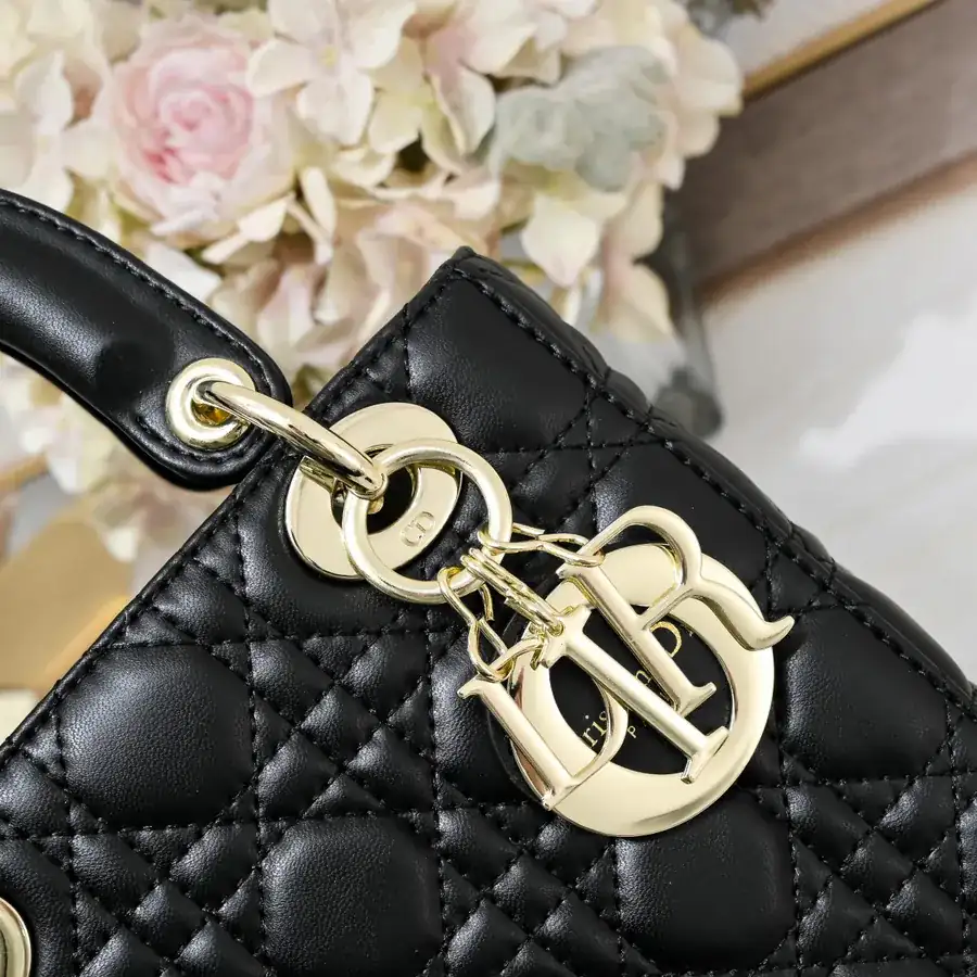 My Lady Letter Series Bucket Bag with Gold Hardware