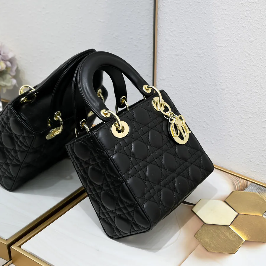 My Lady Letter Series Bucket Bag with Gold Hardware