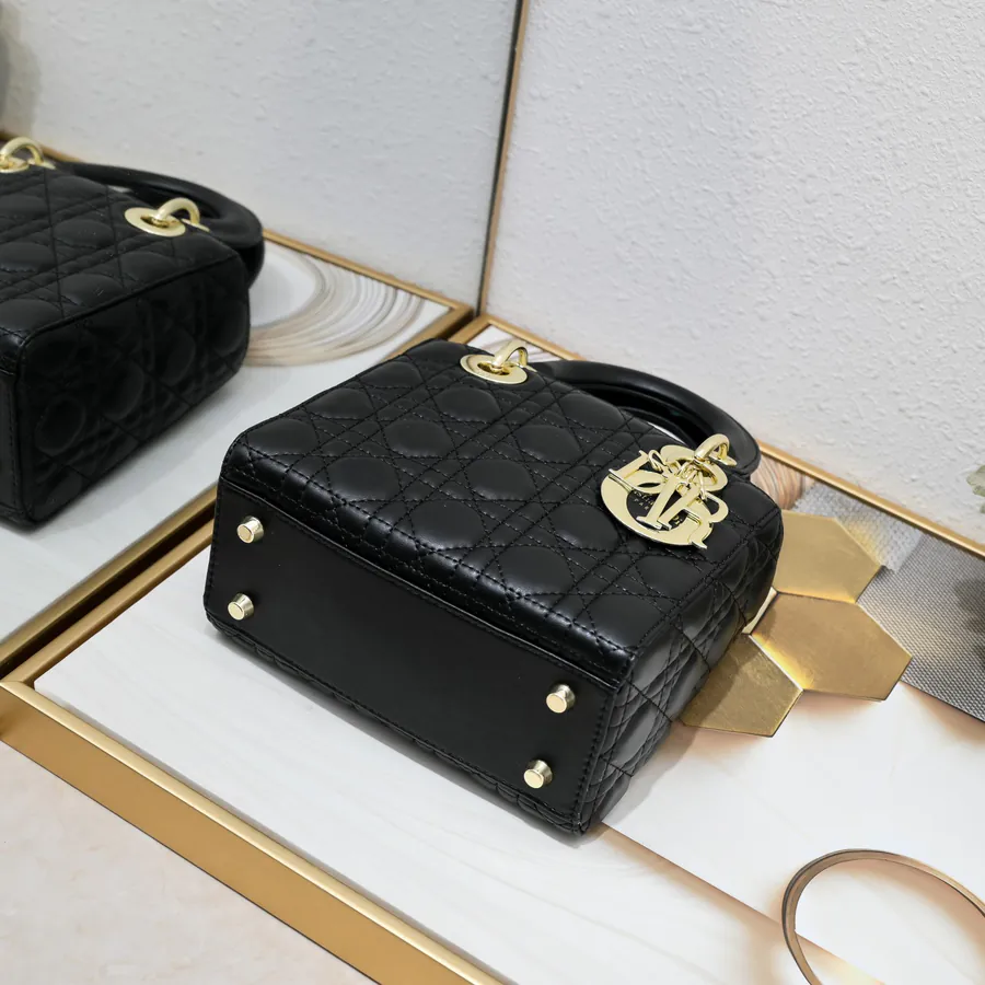 My Lady Letter Series Bucket Bag with Gold Hardware