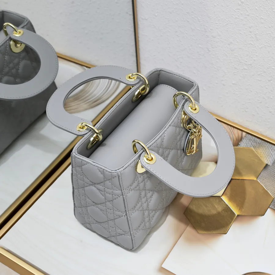 My Lady Letter Series Bucket Bag in Grained Calfskin
