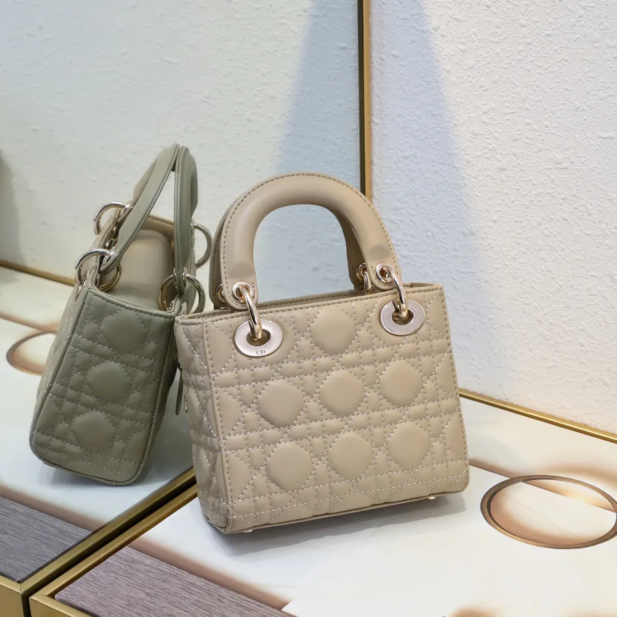 Dai Fei Bucket Bag in Apricot with Gold Trim