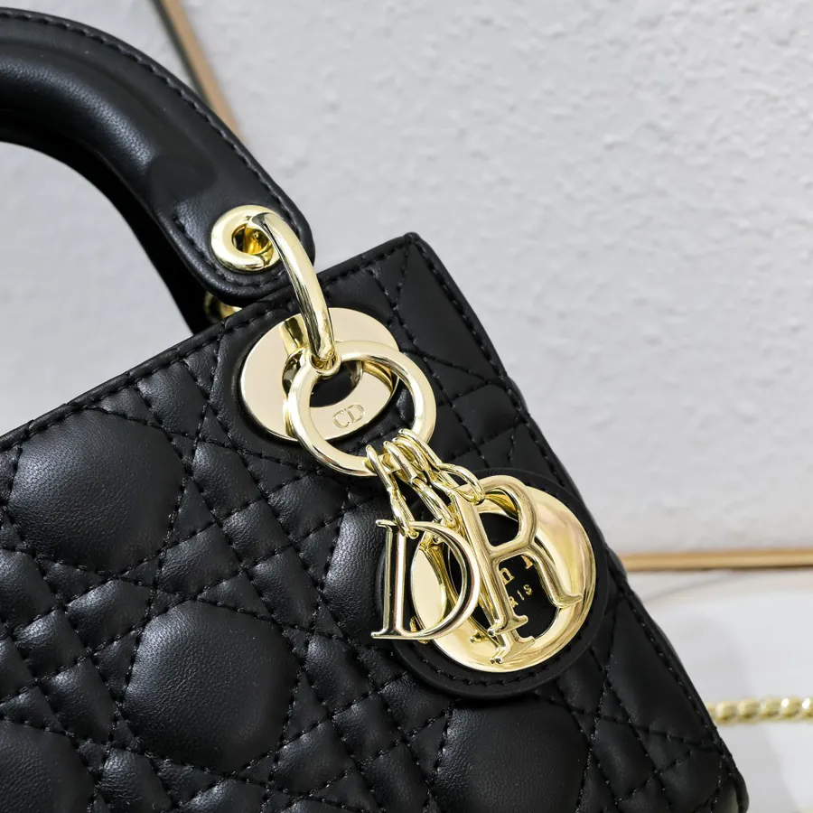 Dai Fei 3 Compartment Black Gold Zipper