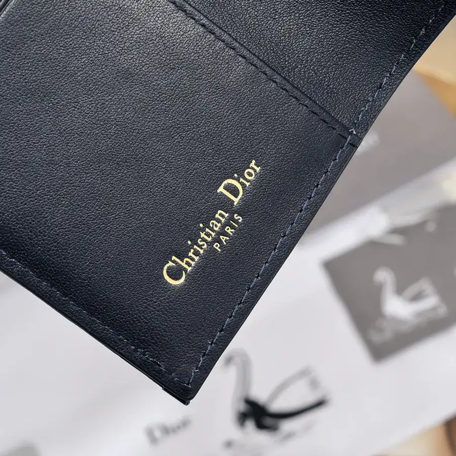 30 Montaigne Passport Case in Blue Oblique Print