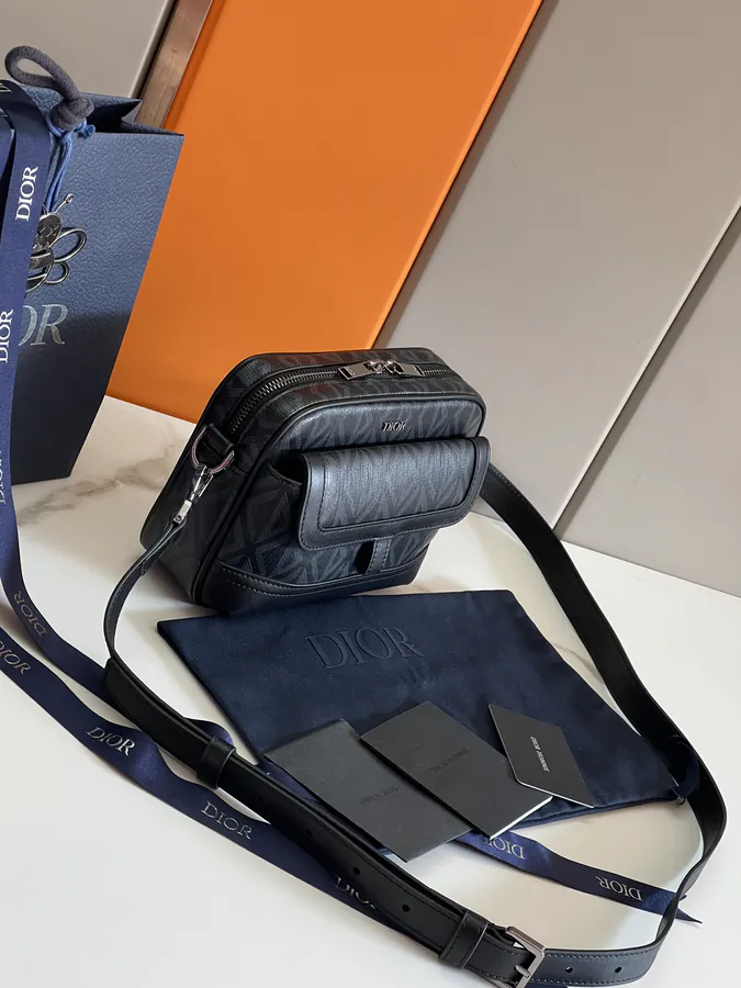 Hit the Road Messenger Bag Marc Bohan Diamond Pattern